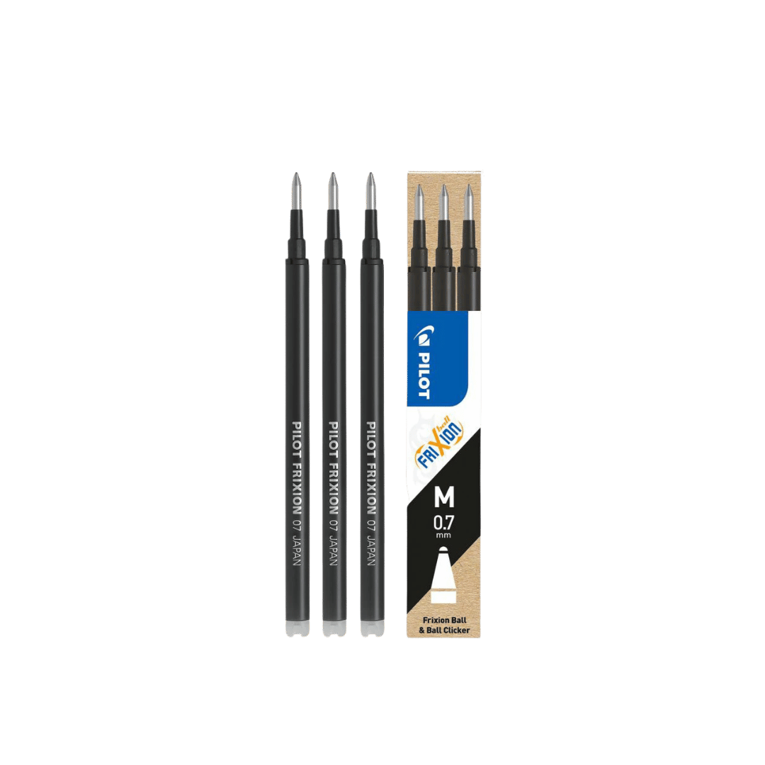 FriXion Ball 0.7mm Erasable Gel Pen Refill Pack of 3 pcs In Black