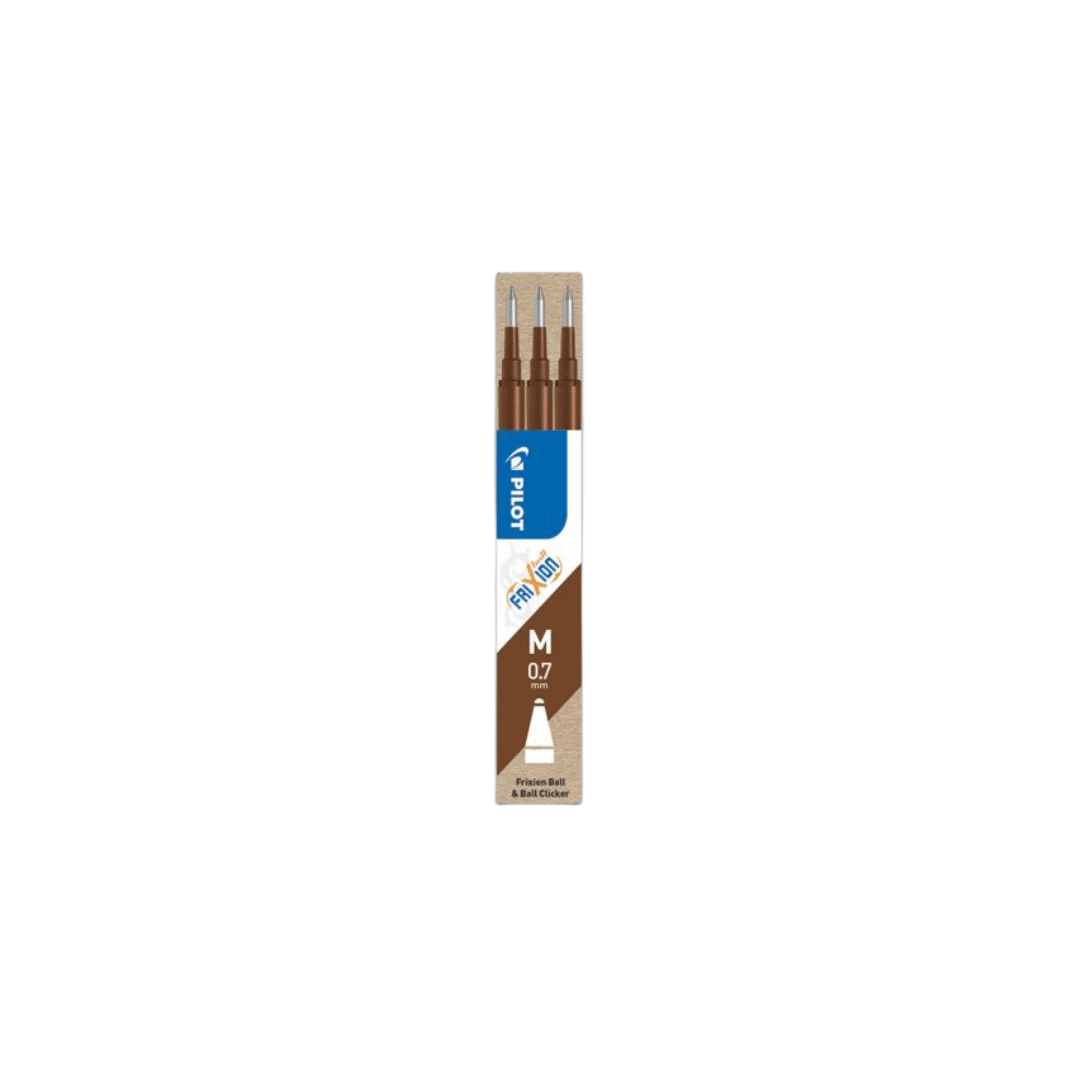 FriXion Ball 0.7mm Erasable Gel Pen Refill Pack of 3 pcs In Brown