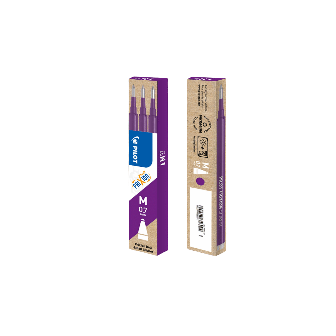 FriXion Ball 0.7mm Erasable Gel Pen Refill Pack of 3 pcs In Violet