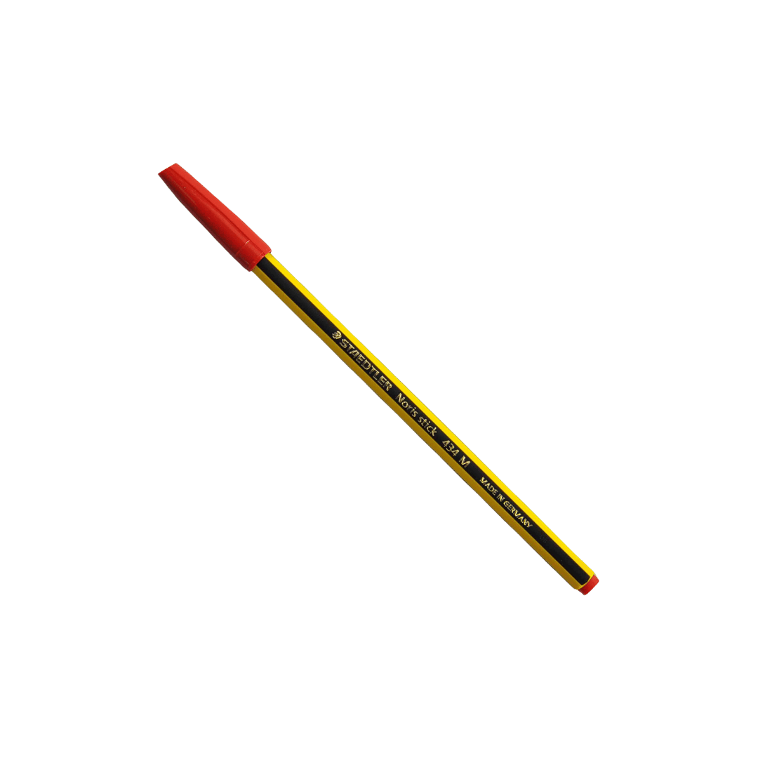 Noris 1.0mm Stick Ballpoint Pen Box of 20 Pcs In Red