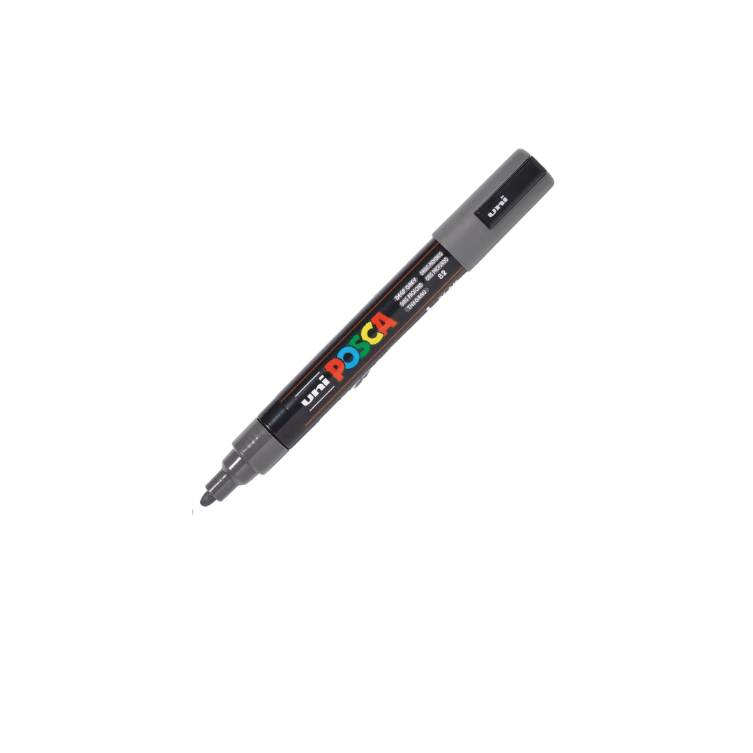 POSCA 1.8 - 2.5 mm PC5M Marker Medium In Grey