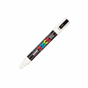 POSCA 1.8 - 2.5 mm PC5M Marker Medium In White