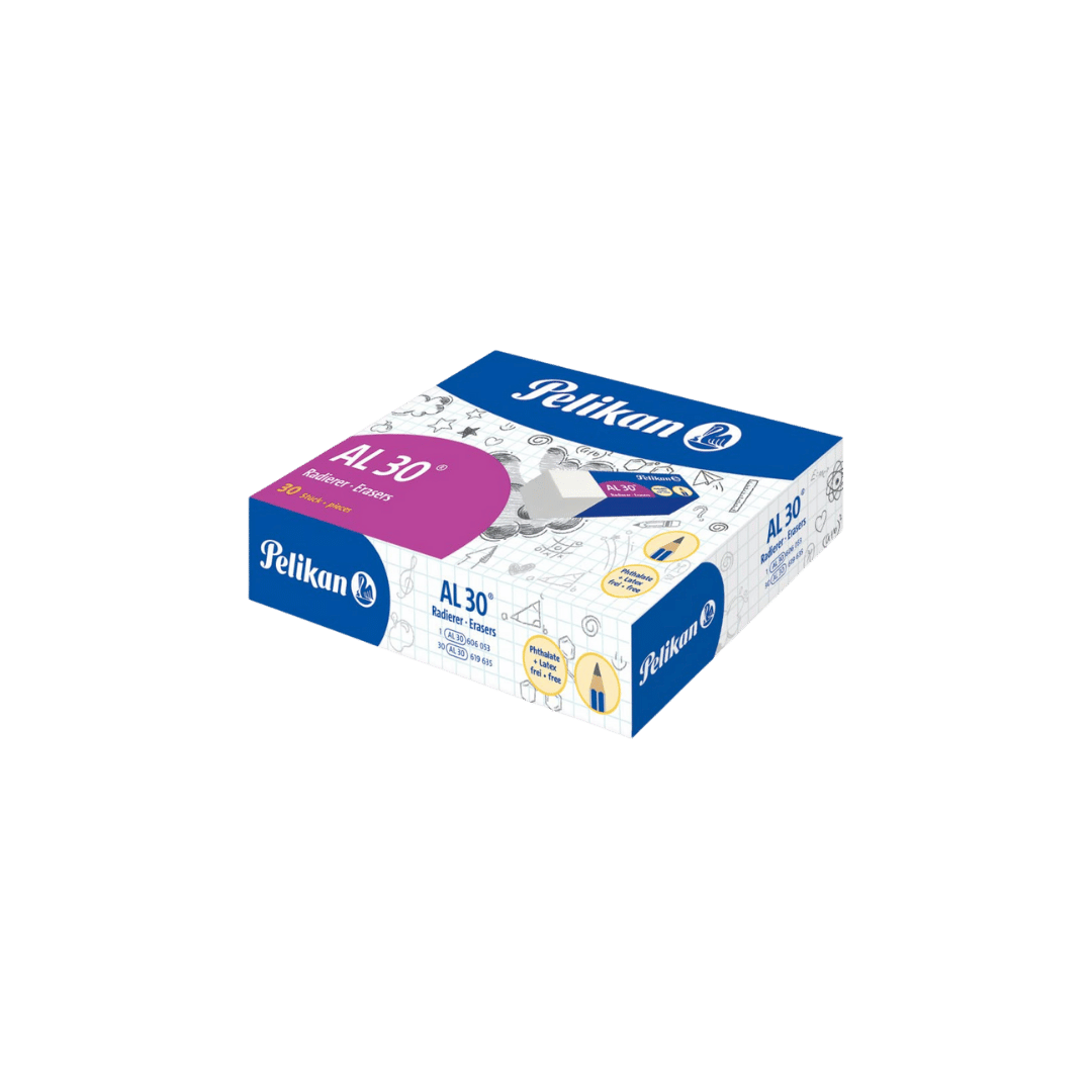 Rubber Eraser Box of 30