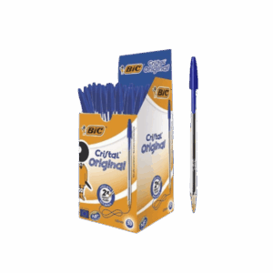 Cristal 1.0 mm Original Ballpoint Pen Medium Point Box of 50 Pcs In Blue